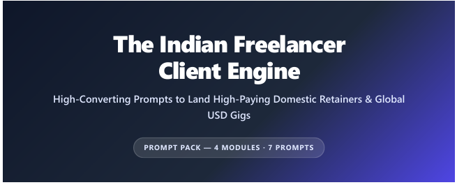 The Indian Freelancer Client Engine: 25+ Outreach, USD Pricing & Closing Prompts